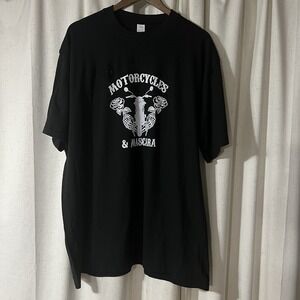 Women's Motorcycles & Mascara Graphic Designed‎ Print Size 3XL T-shirt